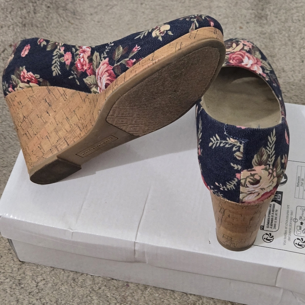 Denim floral Wedge - Picture 5 of 8